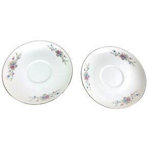 Fantasia by Florenteen 2 Saucers Fine China Japan